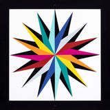 SHADOW COMPASS BARN QUILT - Hand Painted Tropical Design