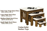 Handcrafted for PetsSINGLE BOWL CRAFTSMAN LUXURY WOOD DOG FEEDER with CORIAN TOP - USA HANDMADEDogdog bowlSaving Shepherd
