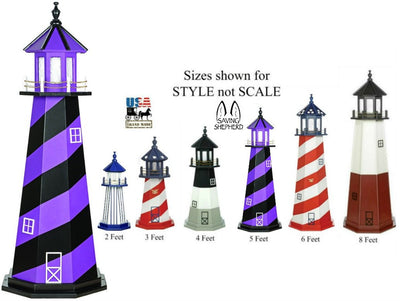 LighthouseFOOTBALL LIGHTHOUSE - Football Purple & Black Working LightBaltimoreCape Hatterasfootball2 FeetNo (Lighthouse with 25w gallery bulb)WoodSaving Shepherd