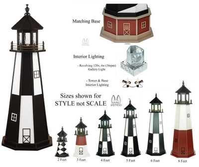 LighthouseCAPE HENRY LIGHTHOUSE - Chesapeake Bay Virginia Working ReplicaFire IslandlighthouseNew York2 FeetYes (Lighthouse + Base + Revolving gallery bulb + Interior LightingWoodSaving Shepherd
