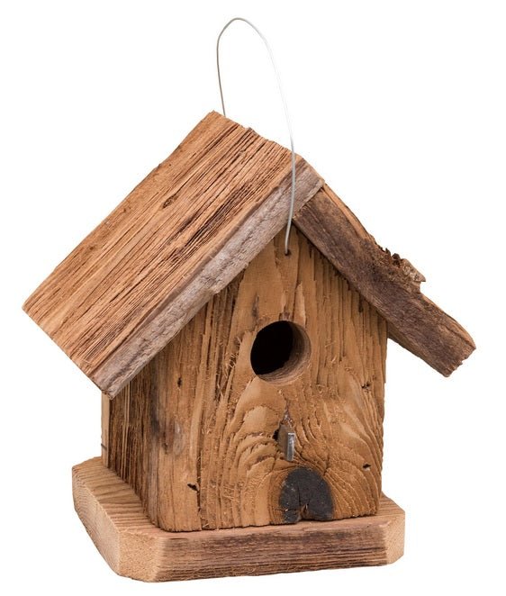 BirdhouseRUSTIC BIRDHOUSE CABIN - Recycled Mushroom Wood Bird Housebirdbird houseSaving Shepherd