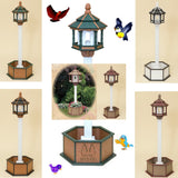 Garden Planter & Bird FeederGARDEN PLANTER POST & GAZEBO BIRD FEEDER ~ Amish Handmade Poly in 4 Colorsbirdbird feederSaving Shepherd