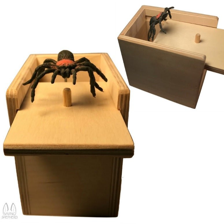 Wooden & Handcrafted Toys Spider Surprise Box Prank – Saving Shepherd