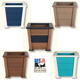POLY LUMBER PLANTER - All Season Square Patio Plant BoxesRegularMahoganySaving Shepherd