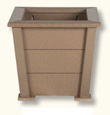 POLY LUMBER PLANTER - All Season Square Patio Plant BoxesRegularWeathered WoodSaving Shepherd