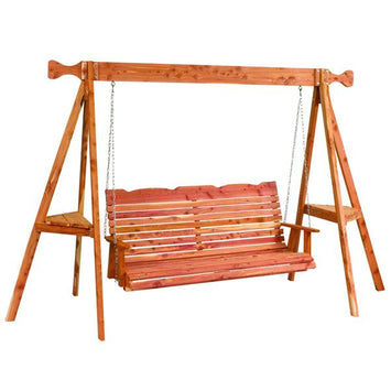 SwingSTRAIGHTBACK TRIPOD SWING - Amish Red Cedar 4 & 5' SwingschairchairsSaving Shepherd