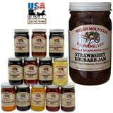 JamSTRAWBERRY RHUBARB JAM - Amish Homemade "Summer in a Jar" Spreaddipfarm marketjam1 (8oz jar)Saving Shepherd