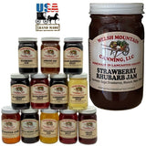 JamSTRAWBERRY RHUBARB JAM - Amish Homemade "Summer in a Jar" Spreaddipfarm marketSaving Shepherd