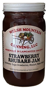 JamSTRAWBERRY RHUBARB JAM - Amish Homemade "Summer in a Jar" Spreaddipfarm marketjam1 (8oz jar)Saving Shepherd