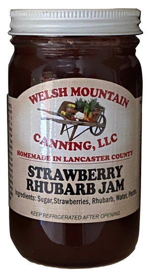 JamSTRAWBERRY RHUBARB JAM - Amish Homemade 