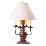 Country LightingCOLONIAL "CEDAR CREEK" TABLE LAMP with Ivory Linen Fabric Shade in 7 Distressed FinishesblackcandelabraSaving Shepherd