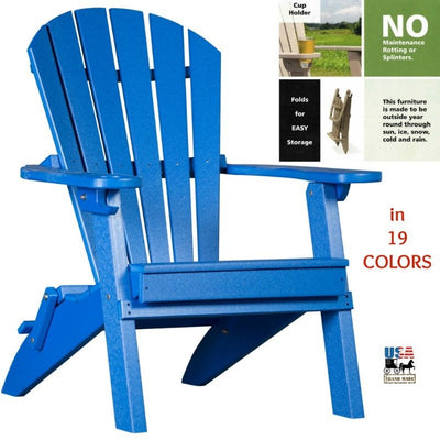 Adirondack ChairFOLDING ADIRONDACK CHAIR - 4 Season Maintenace Free in 19 ColorsAdirondackchairSaving Shepherd
