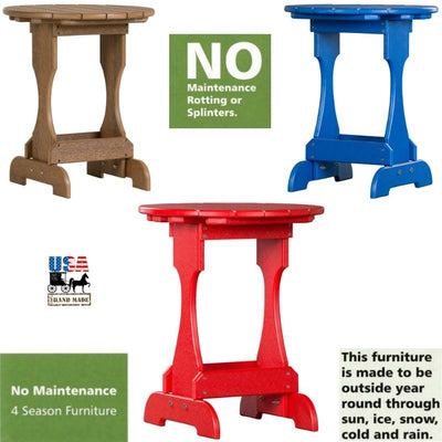 Outdoor Furniture4 SEASON CANDY TABLE - Maintenace Free Poly Outdoor Side Stand in 19 ColorsAdirondackoutdoor furnitureoutdoor livingAruba BlueSaving Shepherd