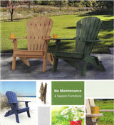 Adirondack ChairFOLDING ADIRONDACK CHAIR - 4 Season Maintenace Free in 19 ColorsAdirondackchairSaving Shepherd