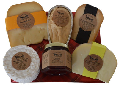 Food Gift BasketsSWEET & SAVORY GIFT TRAY - 4 Artisanal Cheeses Preserves & FudgebundledelicacySaving Shepherd