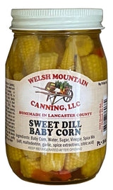 SWEET DILL BABY CORN - Amish Handmade Sweetcorn in Sweet Kosher Dill Brine