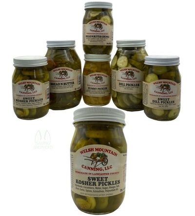 PicklesSWEET KOSHER PICKLES - 16 & 32 oz Jars Amish Homemade in Lancaster USAfarm marketkosherSaving Shepherd