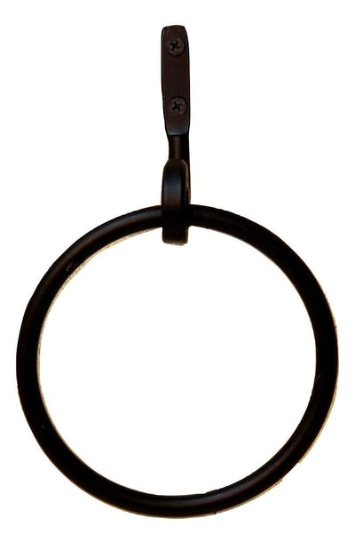 Wrought IronROUND WROUGHT IRON TOWEL RING - Primitive USA Amish BlacksmithAmish BlacksmithbathSaving Shepherd