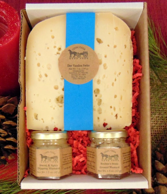 Food Gift BasketsTHANK YOU GIFT BOX - Der Vauden Swiss with 2 Homemade Dipping MustardsbundledelicacySaving Shepherd