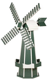 Windmill6½ FOOT JUMBO POLY WINDMILL - Dutch Garden Weather Vane in 22 Colors USAAmishoutdoorweather vaneTurf Green & WhiteSaving Shepherd