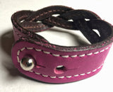 BRAIDED LEATHER BRACELET - Amish Handmade Men's Women's Cuff Wrap in 12 COLORS