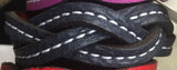 BRAIDED LEATHER BRACELET - Amish Handmade Men's Women's Cuff Wrap in 12 COLORS