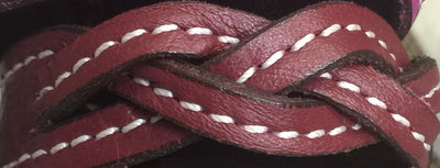 Leather BraceletBRAIDED LEATHER BRACELET - Amish Handmade Men's Women's Cuff Wrap in 12 COLORSAmerican MadeAmishbraceletBurgundySaving Shepherd