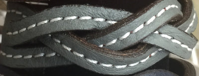 Leather BraceletBRAIDED LEATHER BRACELET - Amish Handmade Men's Women's Cuff Wrap in 12 COLORSAmerican MadeAmishbraceletGraySaving Shepherd