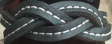 BRAIDED LEATHER BRACELET - Amish Handmade Men's Women's Cuff Wrap in 12 COLORS