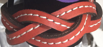 Leather BraceletBRAIDED LEATHER BRACELET - Amish Handmade Men's Women's Cuff Wrap in 12 COLORSAmerican MadeAmishbraceletLight BrownSaving Shepherd