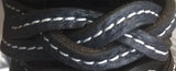 BRAIDED LEATHER BRACELET - Amish Handmade Men's Women's Cuff Wrap in 12 COLORS