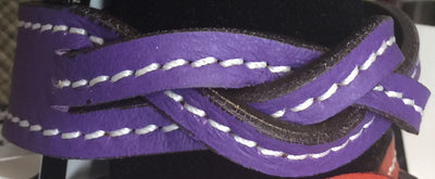 Leather BraceletBRAIDED LEATHER BRACELET - Amish Handmade Men's Women's Cuff Wrap in 12 COLORSAmerican MadeAmishbraceletPurpleSaving Shepherd
