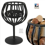 Wrought IronWINE CORK HOLDER - Wrought Iron Glass Storage Rack USAcaddycoat rackSaving Shepherd