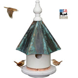 Birdhouse13" WREN BIRDHOUSE - Azek Vinyl Bird Condo with Patina Copper Roofbirdbird houseSaving Shepherd