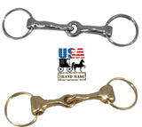 HORSE BRIDLE BIT KEYCHAIN - Unique Equestrian Key Ring in Gold or Silver