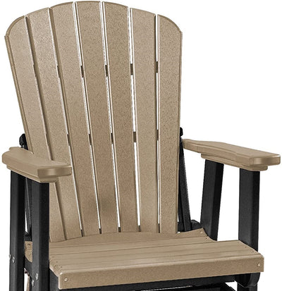 Adirondack Chair2-TONE ADIRONDACK GLIDER CHAIR - Fan Back All-Season Poly in 6 ColorsAdirondackchairchairsWeatherwood & BlackSaving Shepherd