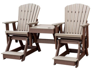 Adirondack Chair2 ADIRONDACK GLIDER BALCONY CHAIRS with TABLE - Tandem 4 Season Set in 6 ColorsAdirondackchairSaving Shepherd