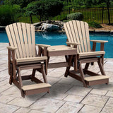 Adirondack Chair2 ADIRONDACK GLIDER BALCONY CHAIRS with TABLE - Tandem 4 Season Set in 6 ColorsAdirondackchairSaving Shepherd