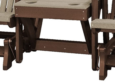 Adirondack Chair2 ADIRONDACK GLIDER CHAIRS with TABLE - Fan Back 4 Season Set in 6 ColorsAdirondackchairchairsCedar & BlackSaving ShepherdSaving Shepherd