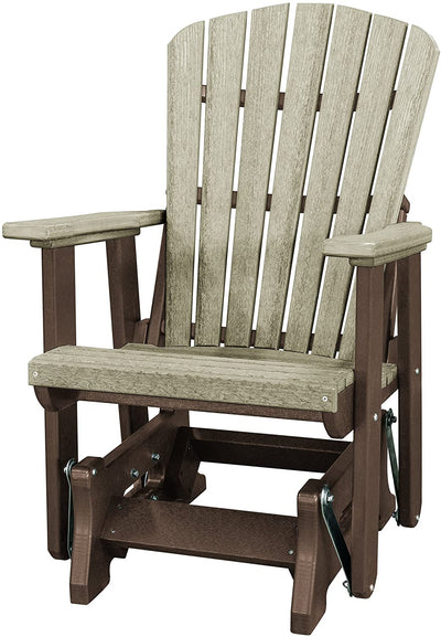 Adirondack Chair2-TONE ADIRONDACK GLIDER CHAIR - Fan Back All-Season Poly in 6 ColorsAdirondackchairchairsWeatherwood & Tudor BrownSaving Shepherd