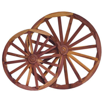 Lawn DecorWAGON WHEEL - Solid Red Cedar 24
