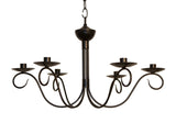 Country LightingSCROLLED COLONIAL 6 ARM CANDLE CHANDELIER "Washington" Handcrafted Metal Candelabra USAceiling lightchandelierSaving Shepherd