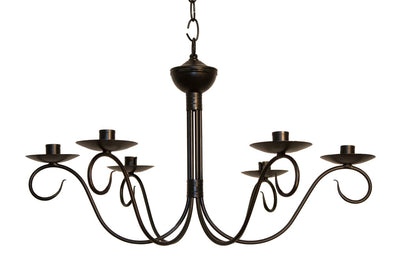 Country LightingSCROLLED COLONIAL 6 ARM CANDLE CHANDELIER "Washington" Handcrafted Metal Candelabra USAceiling lightchandelierSaving Shepherd