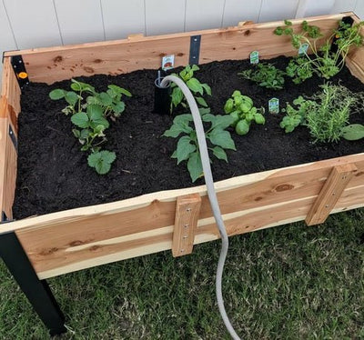 Raised Garden Bed4' x 2' RAISED GARDEN BED - Red Cedar Elevated Plant Boxgardengarden cartgarden planterWood FloorUnfinishedSaving Shepherd