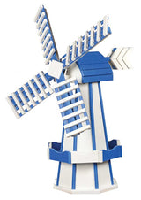 Windmill6½ FOOT JUMBO POLY WINDMILL - Dutch Garden Weather Vane in 22 Colors USAAmishoutdoorweather vaneWhite & BlueSaving Shepherd