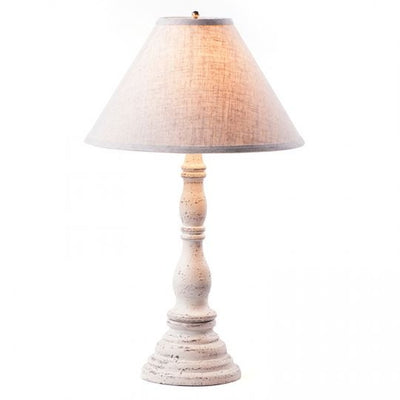 Country LightingDAVENPORT TABLE LAMP with 15" Ivory Linen Shade in Distressed Textured FinisheslamplightSaving Shepherd