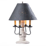 Country LightingCOLONIAL "CEDAR CREEK" TABLE LAMP with 4 Arm Candelabra in 7 Distressed FinishesblackcandelabraSaving Shepherd