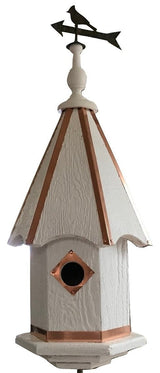 BirdhousesBIRDHOUSE with BIRD FINIAL - 7 Vibrant Colors with Copper Trim & Accentsbirdbird houseSaving Shepherd