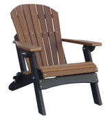 Adirondack Chair2-TONE FOLDING ADIRONDACK CHAIR - Beautiful Mahogany & Black All-Season Poly USAoutdoor furnitureoutdoor livingSaving Shepherd