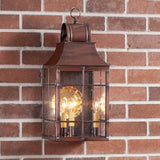 Outdoor LightSTENTON OUTDOOR WALL LIGHT - Solid Antique Copper 3 Bulb Lanternantique coppercopperSaving Shepherd